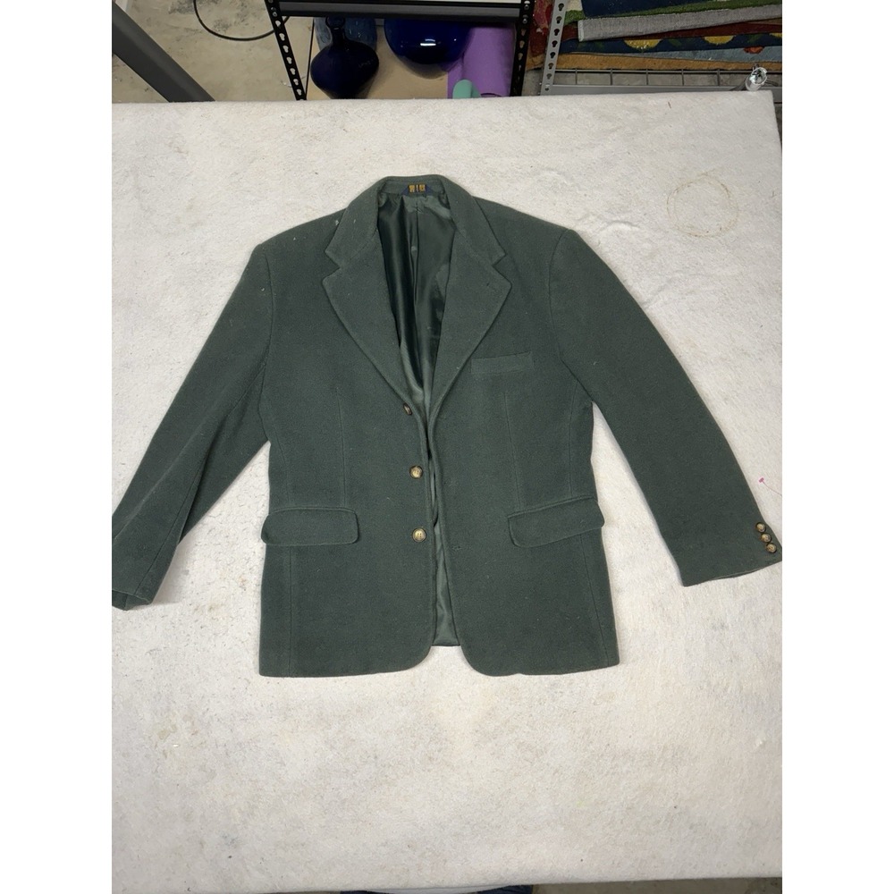 Vintage 90s‎ Gap Women's Green Best Basic Wool 3 Button Size Small